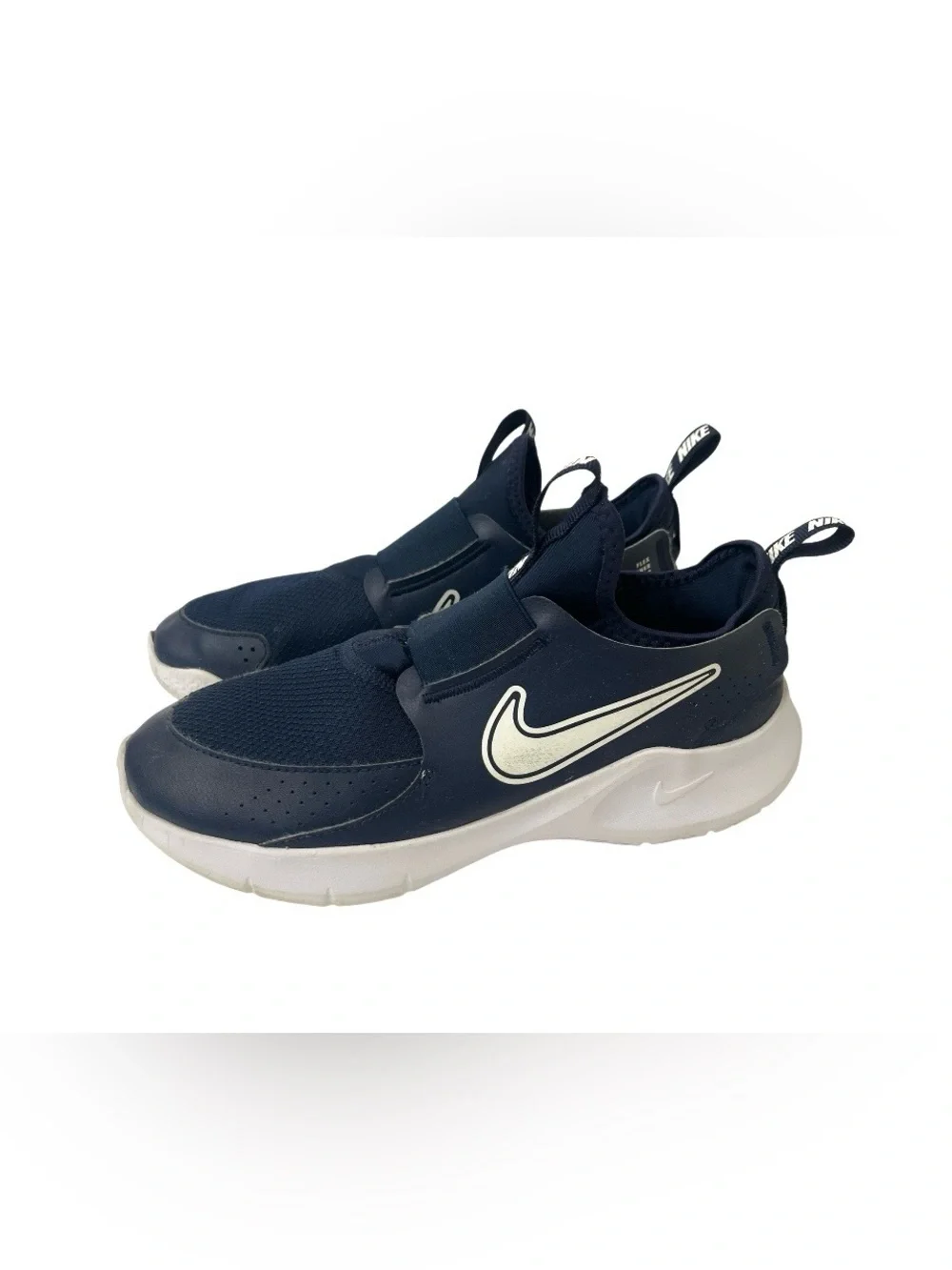 Nike Flex Runner - Navy Blue/White Sneakers - Size 7Y